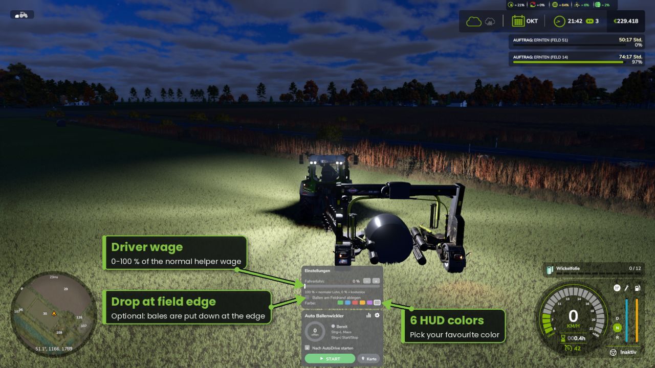 Автоматичний обмотувач тюків Auto Bale Wrapper для Farming Simulator 25