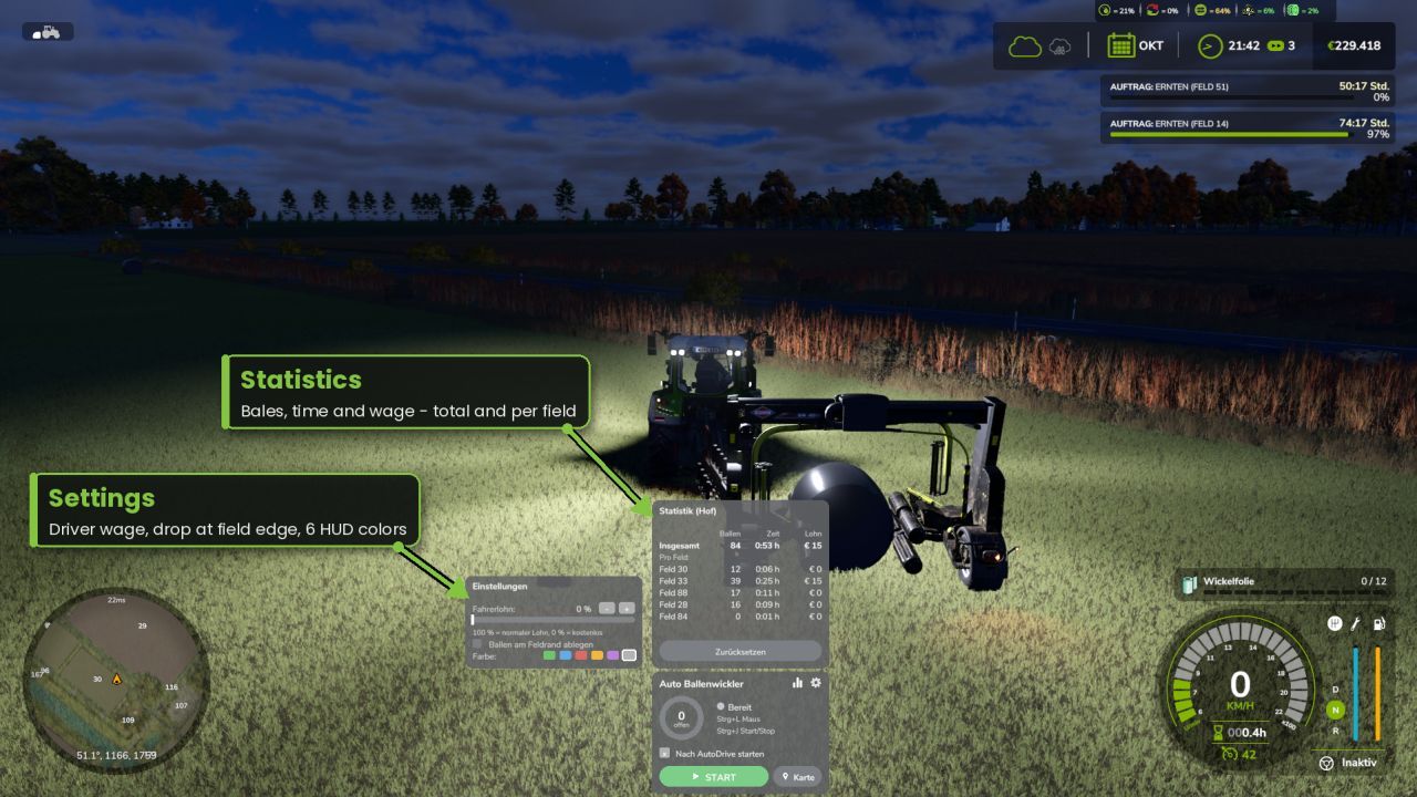 Автоматичний обмотувач тюків Auto Bale Wrapper для Farming Simulator 25