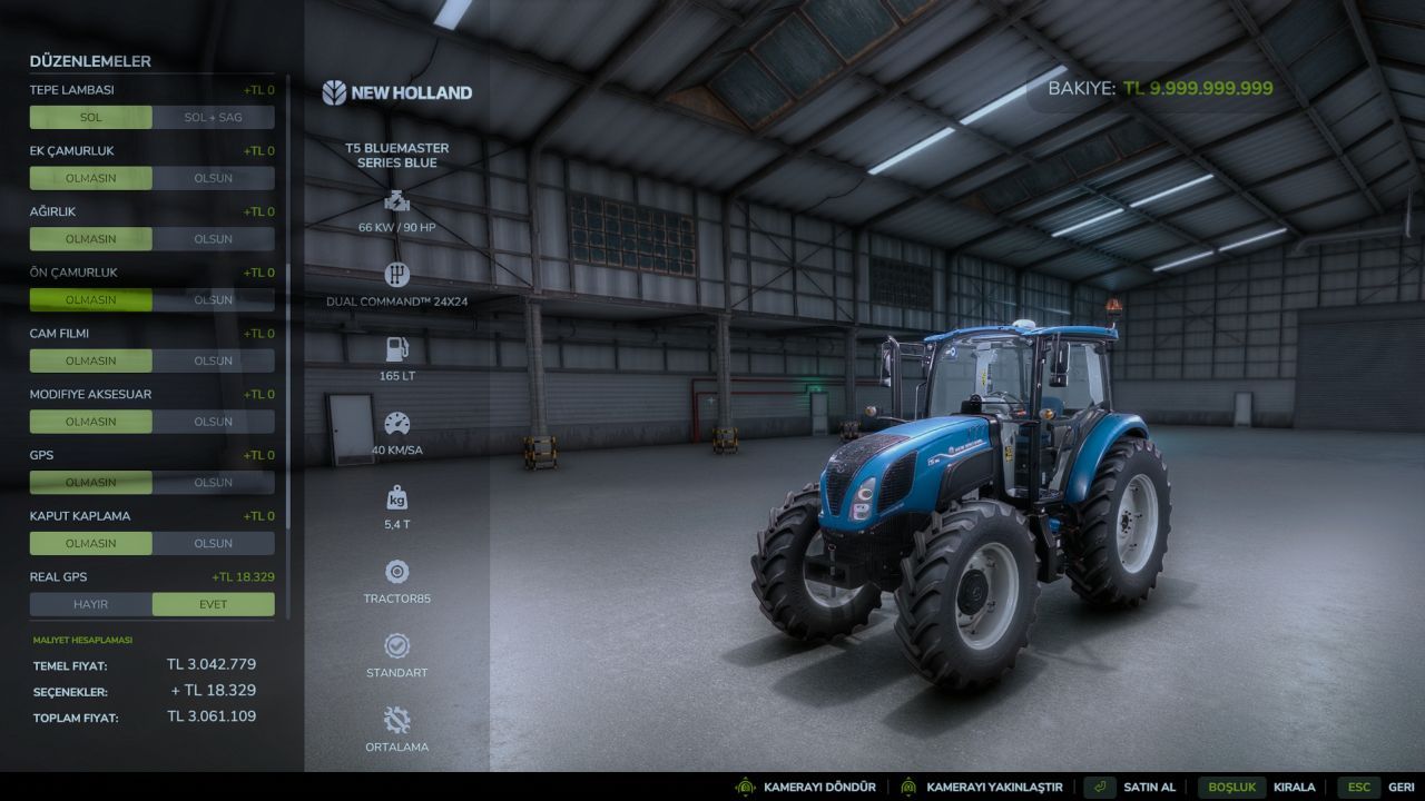 Трактор New Holland T5 Edit для Farming Simulator 25