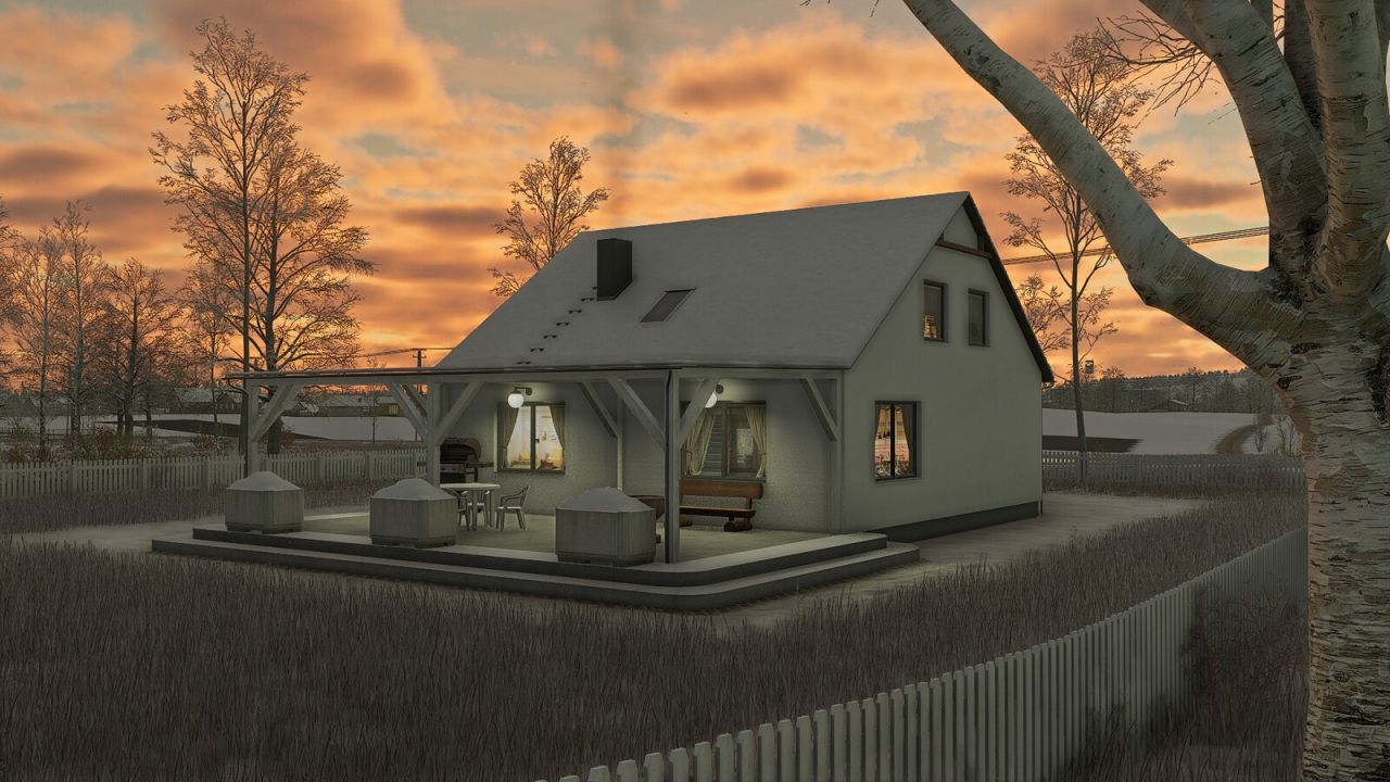 Сучасний Будинок Modern House EU для FS25 — Стильна Оселя на Вашій Фермі