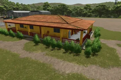 Realistisches Haus mit undichtem Dach — Regenatmosphäre in Farming Simulator 25 — 2