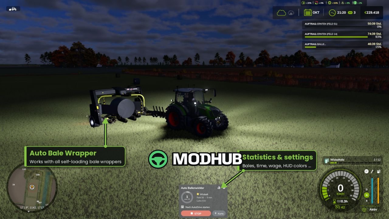 Auto Bale Wrapper V1.0.8 für FS25