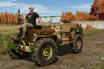 Армійський джип Army Jeep 400 HP 4x4 для Farming Simulator 25 — 2