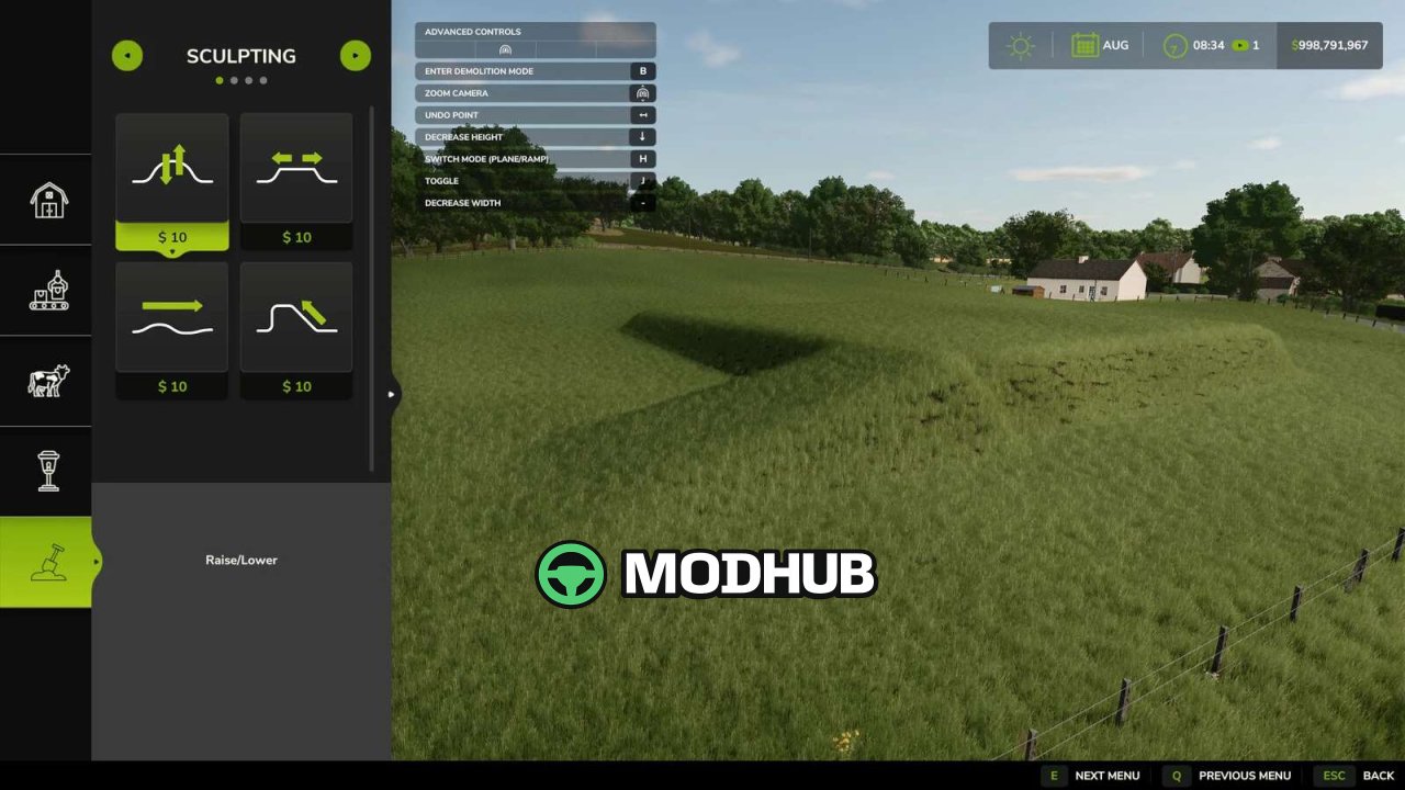 Інструмент Auto Leveler – Terraformer та схили v1.0 для FS25