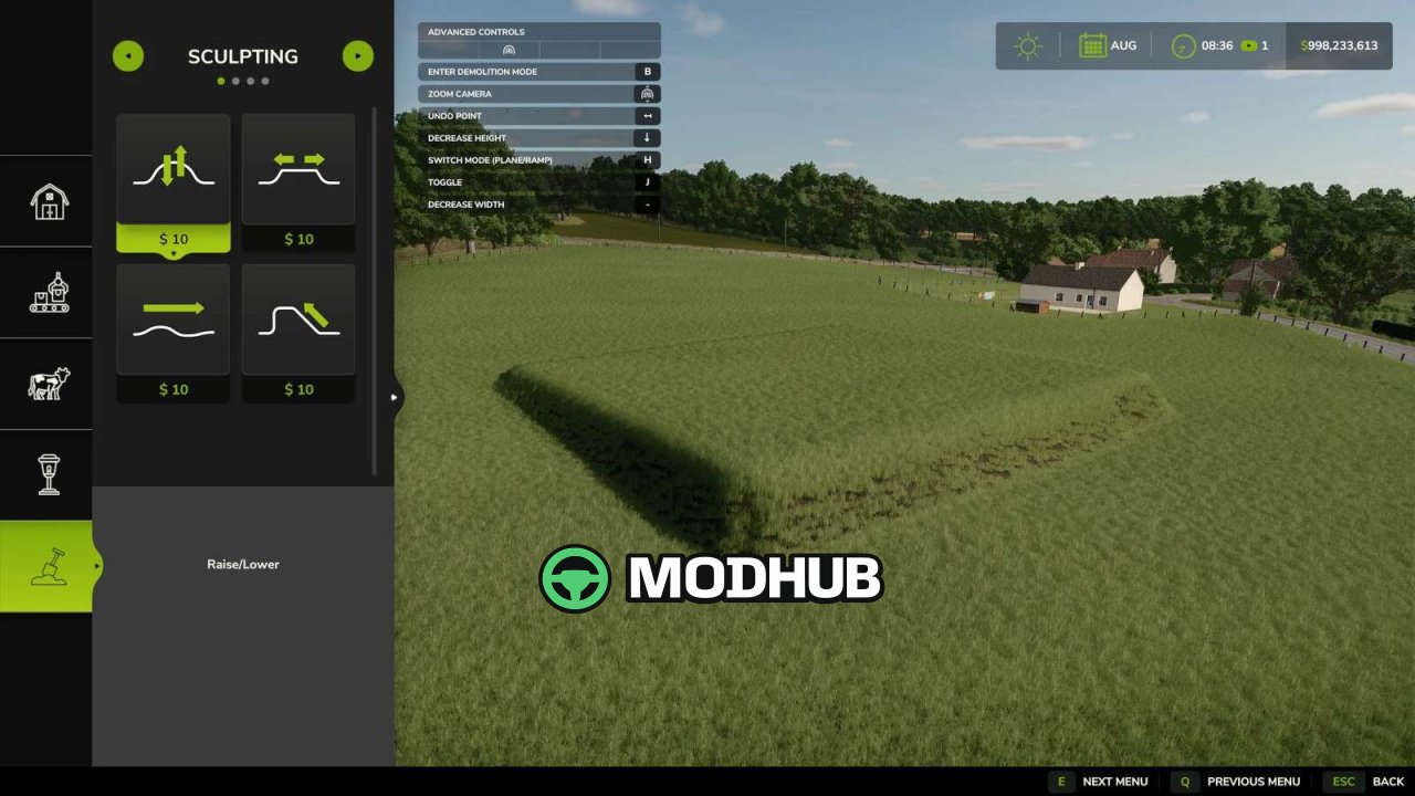 Інструмент Auto Leveler – Terraformer та схили v1.0 для FS25