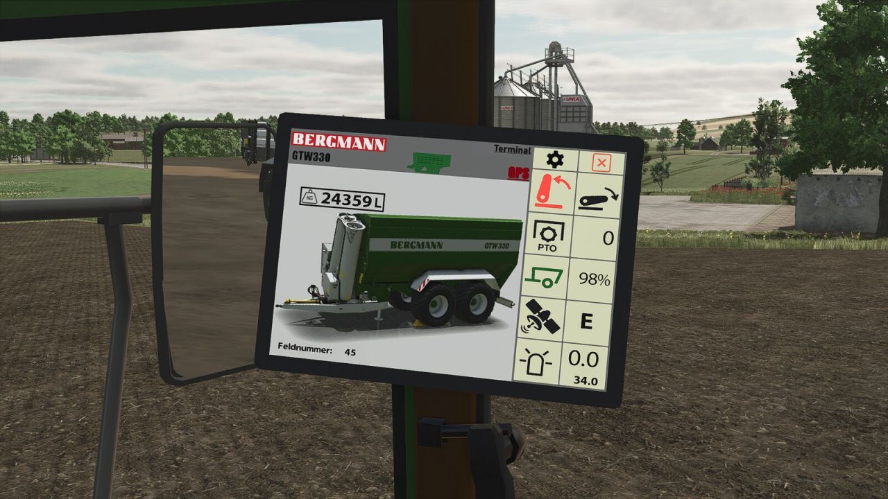 Ефективний Bergmann Displays (Prefab) — Розумний DBL Дисплей для Точної Роботи у FS25 - Скріншоти