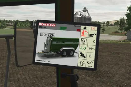 Efficient Bergmann Displays (Prefab) — Smart DBL Display for Precision Work in FS25 — 2