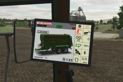 Efficient Bergmann Displays (Prefab) — Smart DBL Display for Precision Work in FS25 — 3