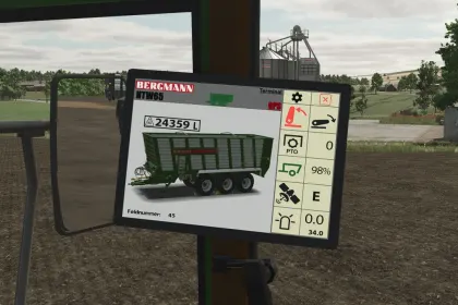 Efficient Bergmann Displays (Prefab) — Smart DBL Display for Precision Work in FS25 — 4