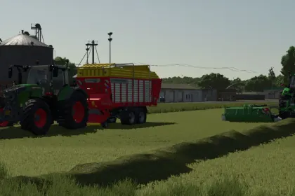 Скрипт ущільнення кормозбиральних причепів для Farming Simulator 25