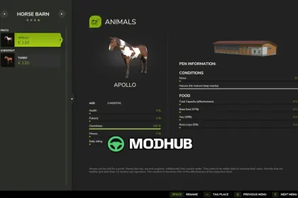 Animal Storage Overview V1.0 для FS25 — 3