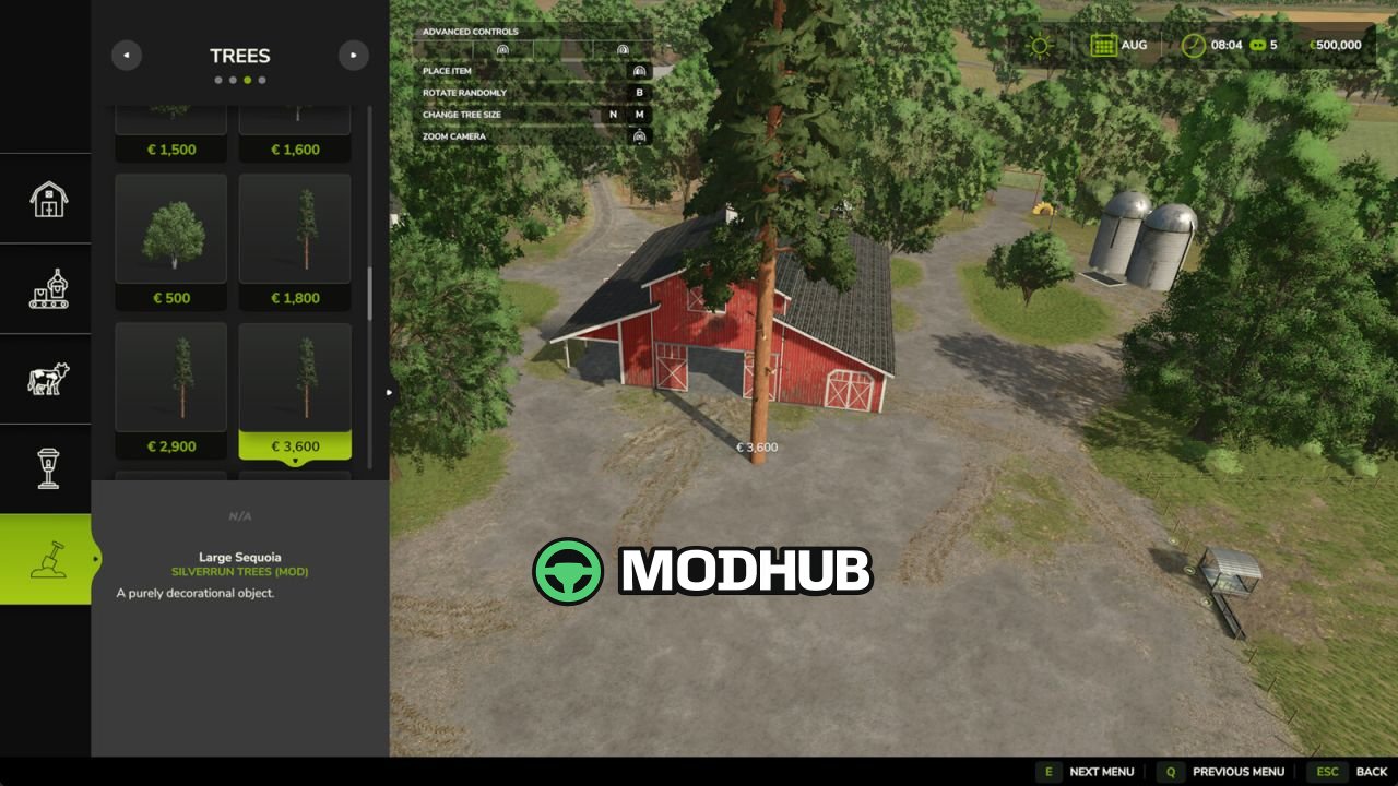 Мод Silverrun Trees V1.0.1 для FS25