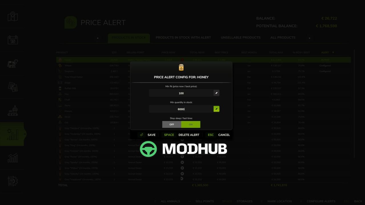 Скрипт Price Alert V1.1 для FS25