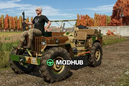 Позашляховик Army Jeep 400 HP 4×4 для FS25 — 2