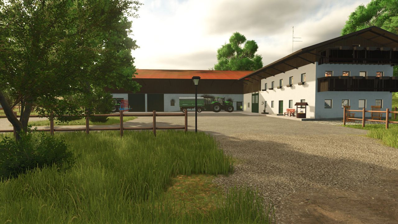 Bawarski Farm Pack Tirschner — Atmosferyczna Farma z Oborą i Domem Mieszkalnym dla FS25
