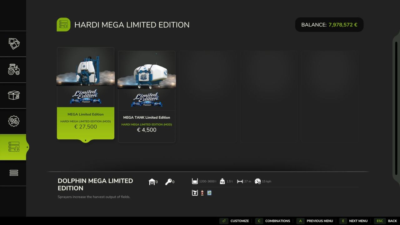Sprayer Hardi MEGA Limited Edition for Farming Simulator 25