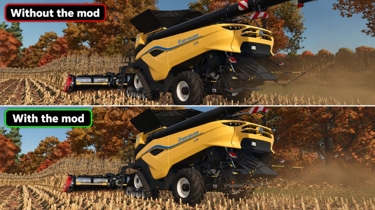 Мод видимої подрібненої кукурудзи для Farming Simulator 25