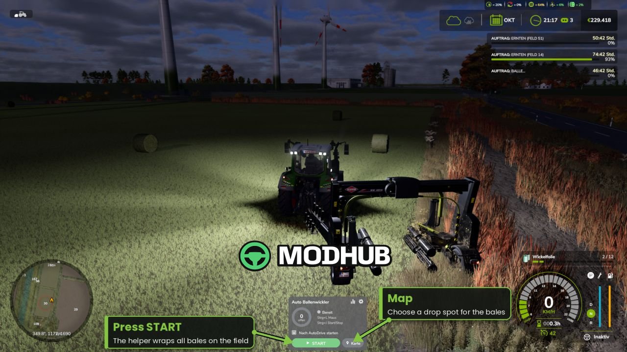Скрипт Auto Bale Wrapper V1.0.9 для FS25