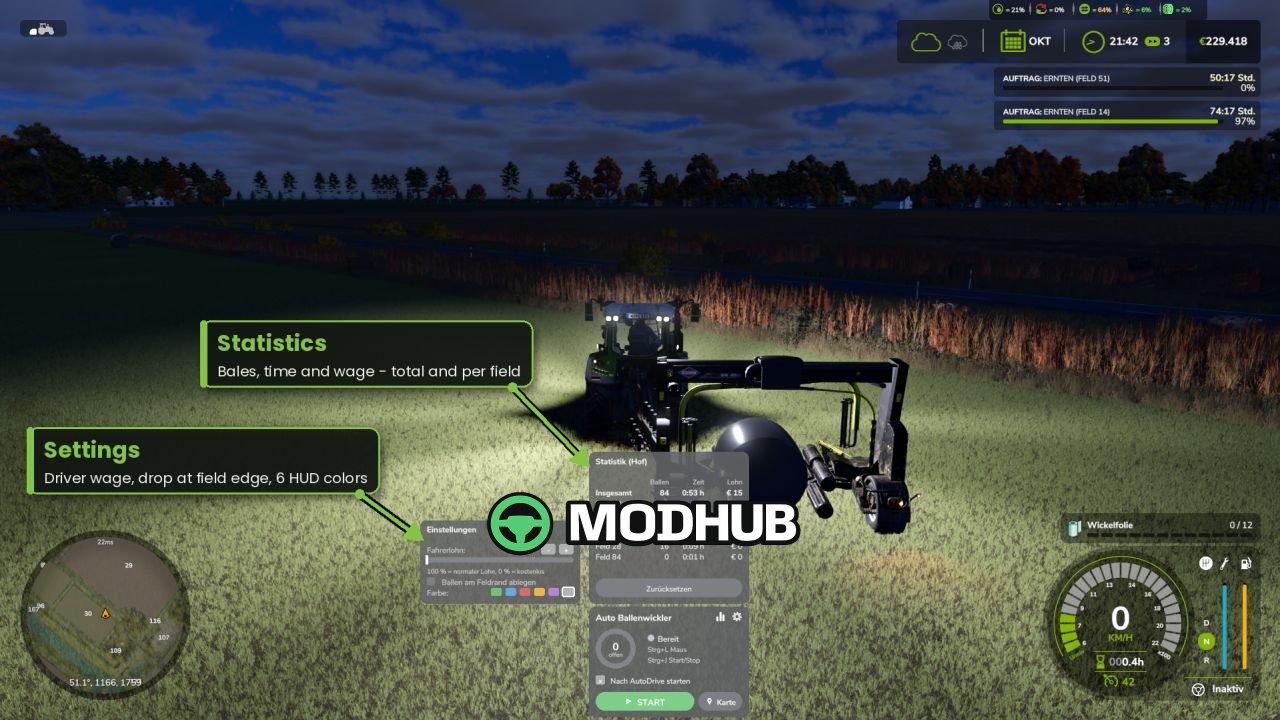 Скрипт Auto Bale Wrapper V1.0.9 для FS25