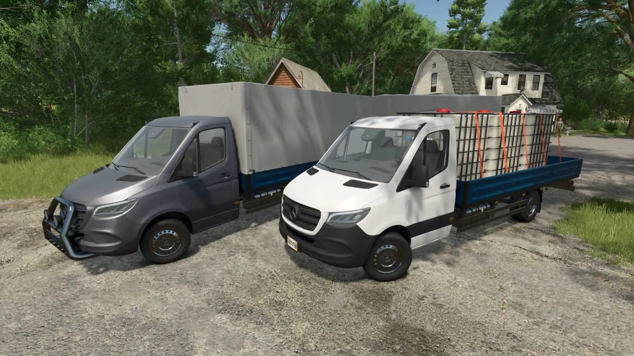 Швидкий Фургон Mercedes Sprinter W910 для Farming Simulator 25 — Тюнінг, Пасажири та Інтерактивний Тент