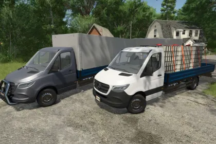 Швидкий Фургон Mercedes Sprinter W910 для Farming Simulator 25 — Тюнінг, Пасажири та Інтерактивний Тент — 1