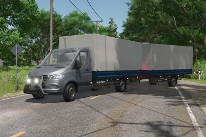 Швидкий Фургон Mercedes Sprinter W910 для Farming Simulator 25 — Тюнінг, Пасажири та Інтерактивний Тент — 2