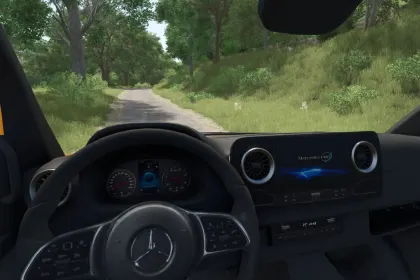 Швидкий Фургон Mercedes Sprinter W910 для Farming Simulator 25 — Тюнінг, Пасажири та Інтерактивний Тент — 6