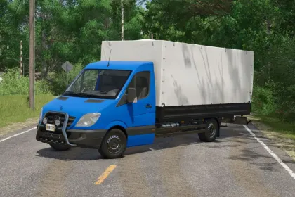 Швидкий Фургон Mercedes Sprinter W910 для Farming Simulator 25 — Тюнінг, Пасажири та Інтерактивний Тент — 7