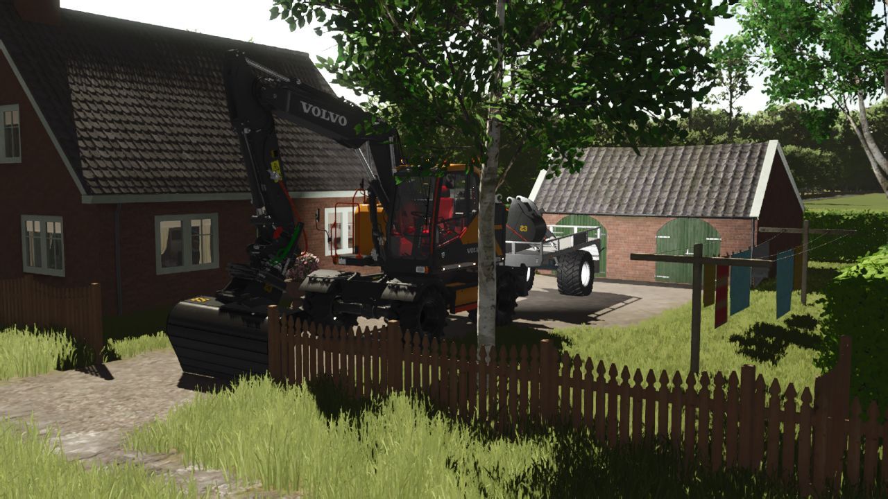 Mocny Kołowy Koparko-Ładowarka Volvo EWR170E do Farming Simulator 25 - Zrzuty ekranu