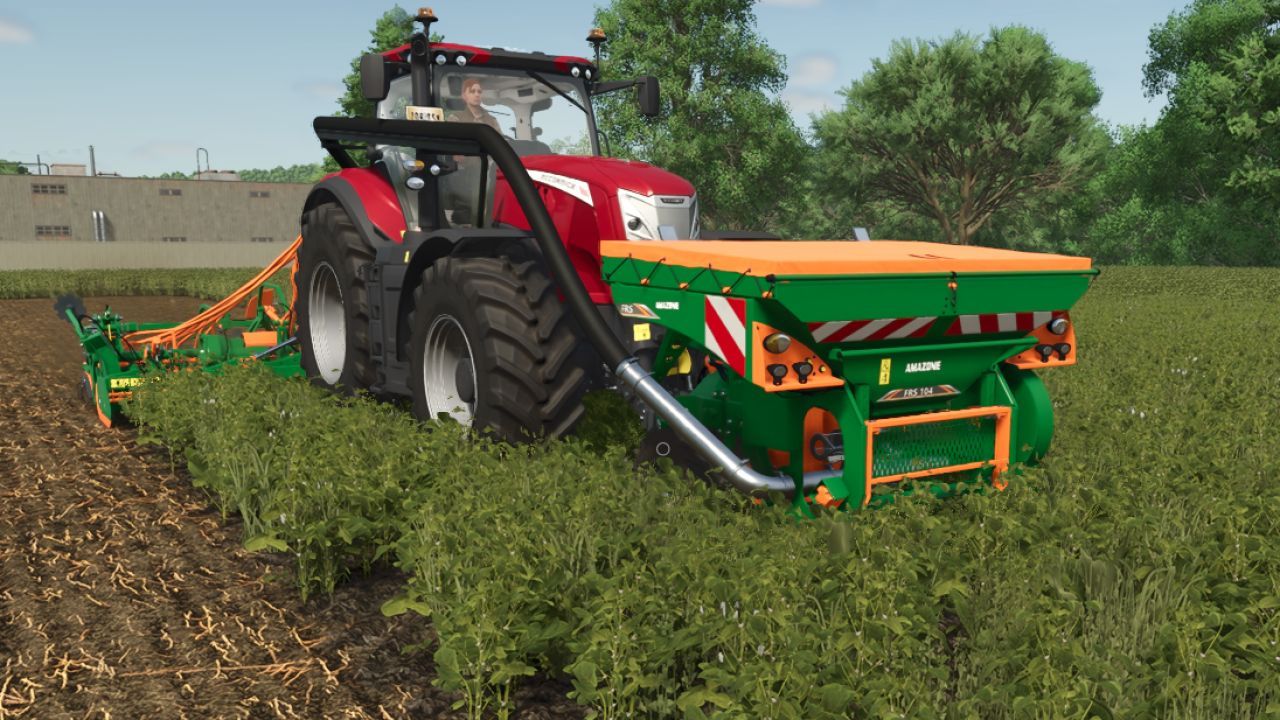 Efficient AMAZONE Combo Pack 6m Seeder with Front Bunker for FS25
