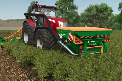 Efficient AMAZONE Combo Pack 6m Seeder with Front Bunker for FS25 — 2