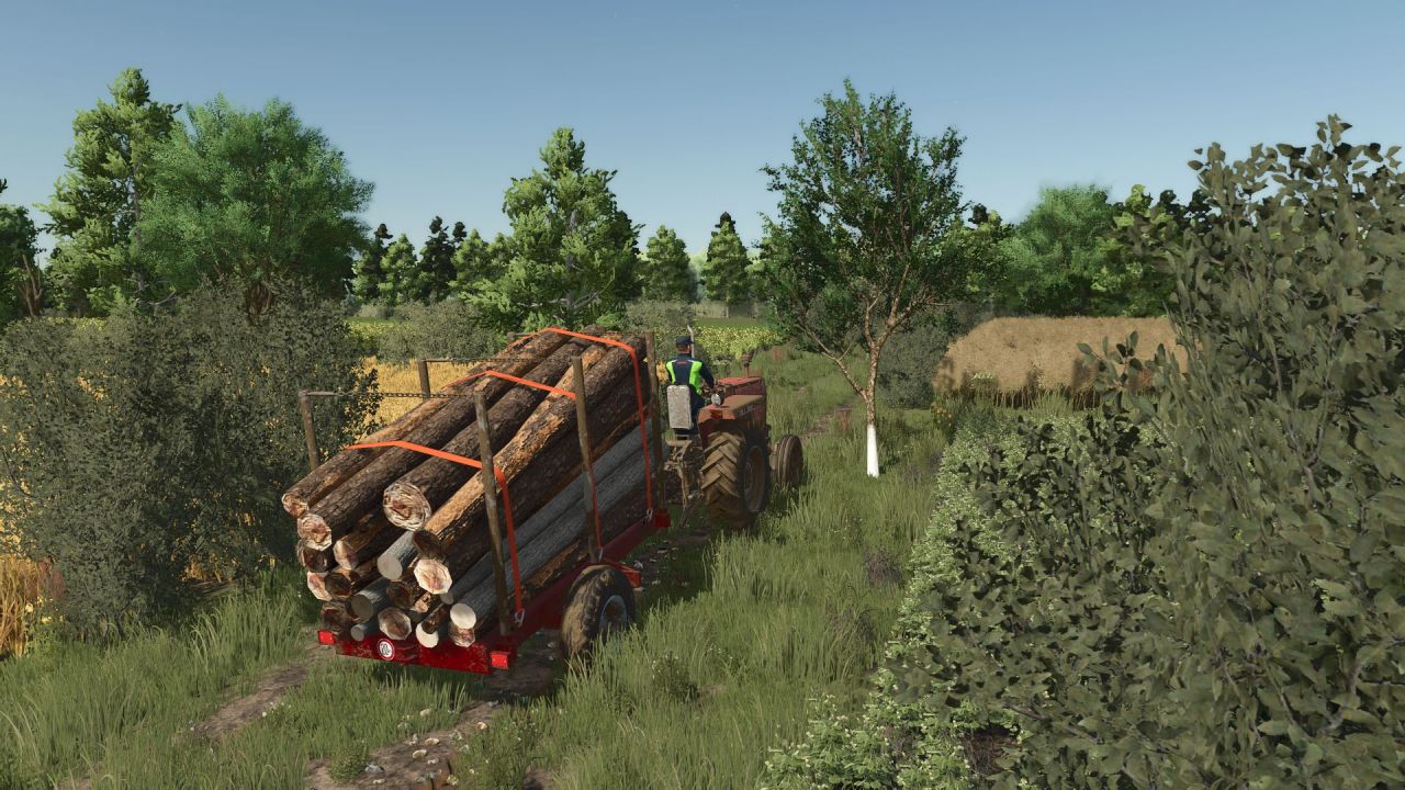 Ефективний Причіп Small Log Transport Trailer для Перевезення Колод у Farming Simulator 25