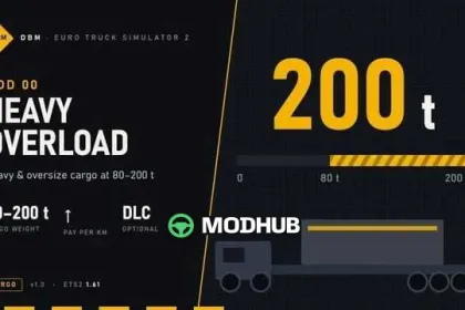 Mod DBM Heavy Overload (80-200 t Fracht) v1.61 für ETS2