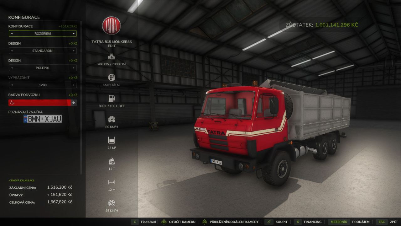 Legendärer Lkw Tatra 815 für Farming Simulator 25 — 305 PS und Aufbauten Set