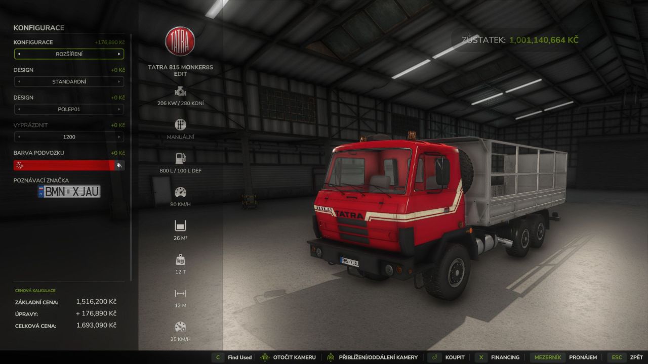 Legendärer Lkw Tatra 815 für Farming Simulator 25 — 305 PS und Aufbauten Set