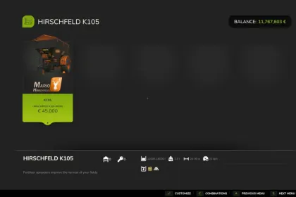 Ефективний Розкидач Bredal Lime & Fertilizer Spreader – Hirschfeld Variant для FS25