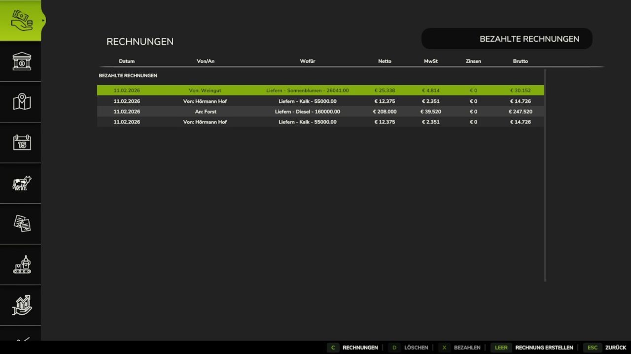 Convenient Invoice System for Farming Simulator 25 — Inter-Farm Trading in Multiplayer