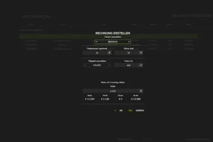 Convenient Invoice System for Farming Simulator 25 — Inter-Farm Trading in Multiplayer — 4