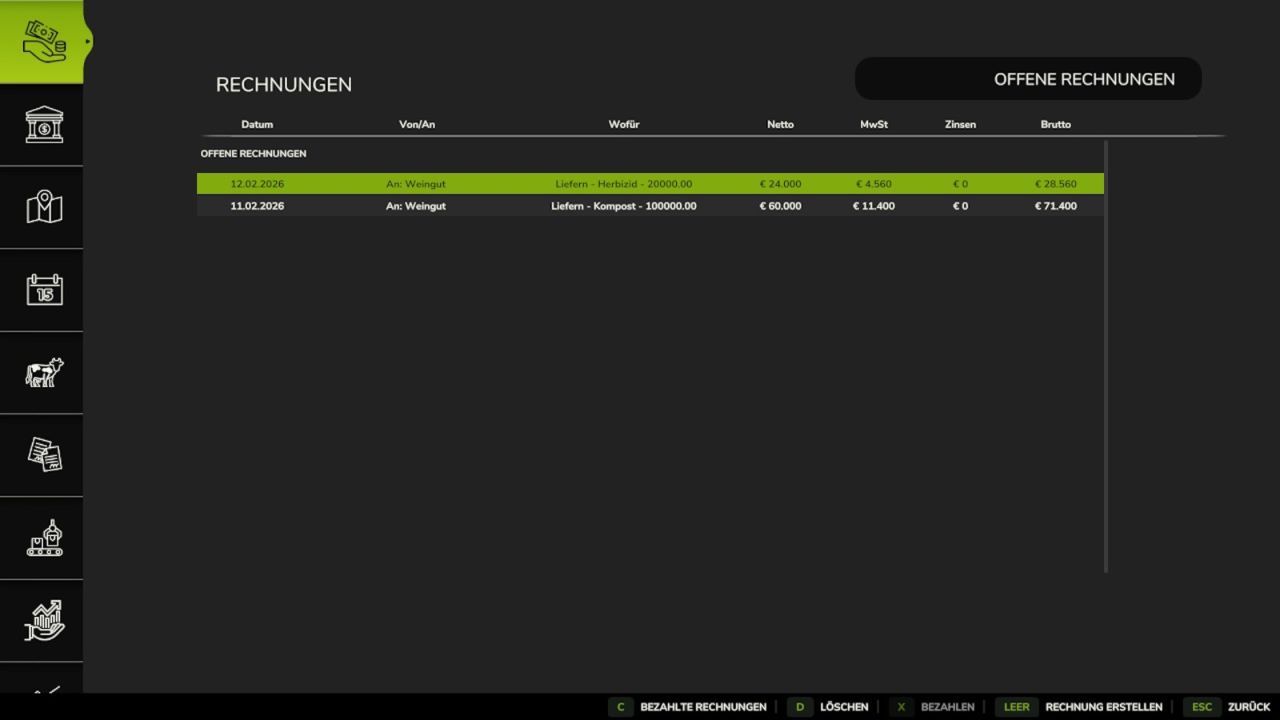 Convenient Invoice System for Farming Simulator 25 — Inter-Farm Trading in Multiplayer