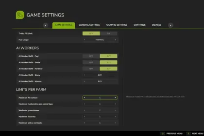 Скрипт Farm Limit Manager для Farming Simulator 25