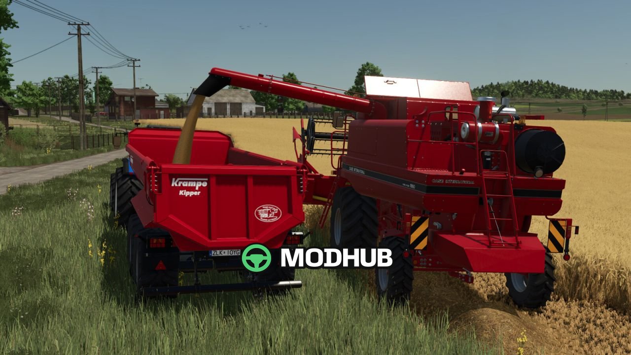 Комбайн CaseIH 1660 з жаткою 1030 для FS25