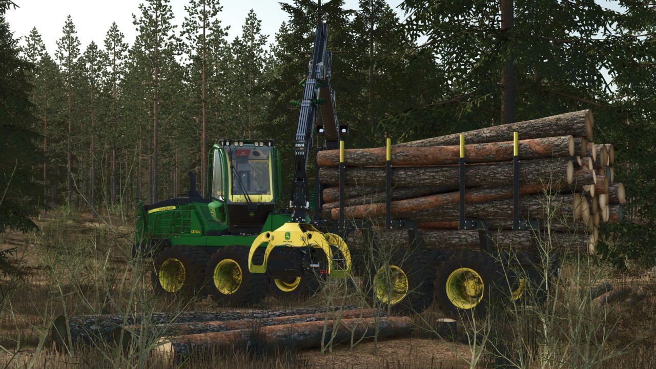 Форвардер John Deere 1210G для Farming Simulator 25