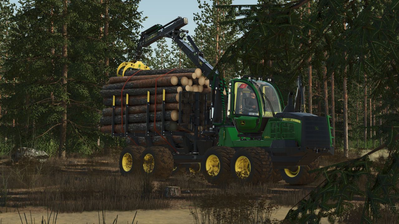 Форвардер John Deere 1210G для Farming Simulator 25
