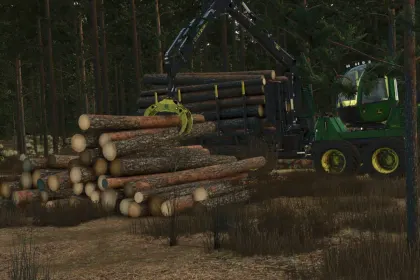 Форвардер John Deere 1210G для Farming Simulator 25 — 4