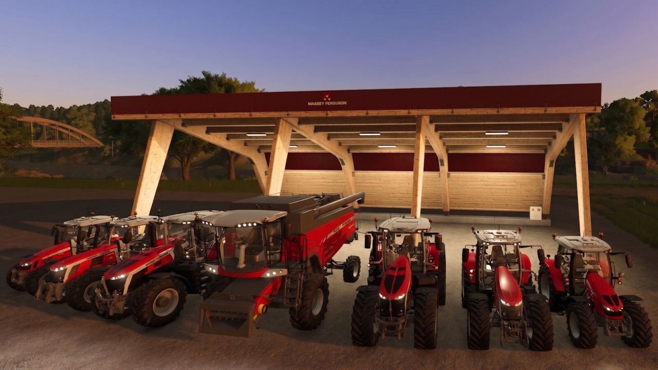 Дерев'яний ангар Timbertrusshalls для Farming Simulator 25