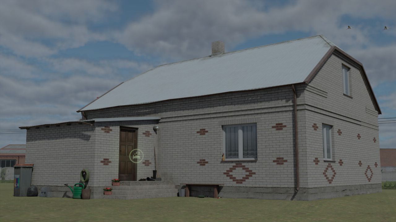 Будинок Polish White Brick House для Farming Simulator 25