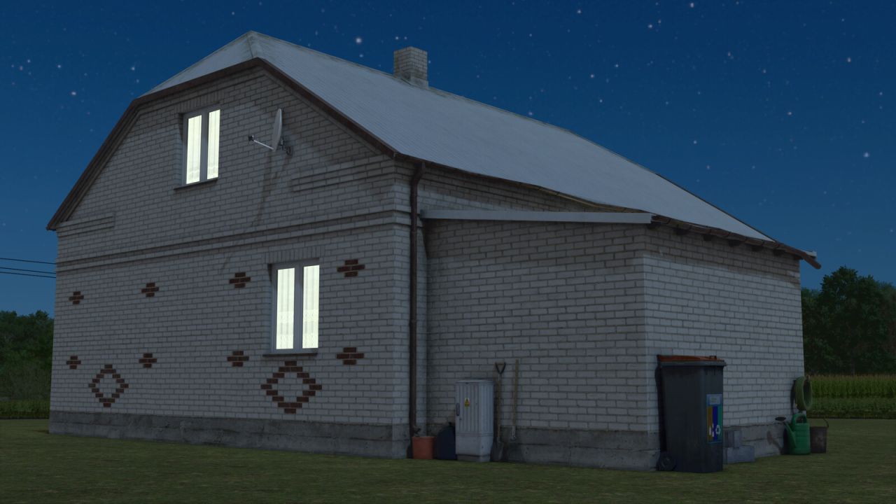 Будинок Polish White Brick House для Farming Simulator 25