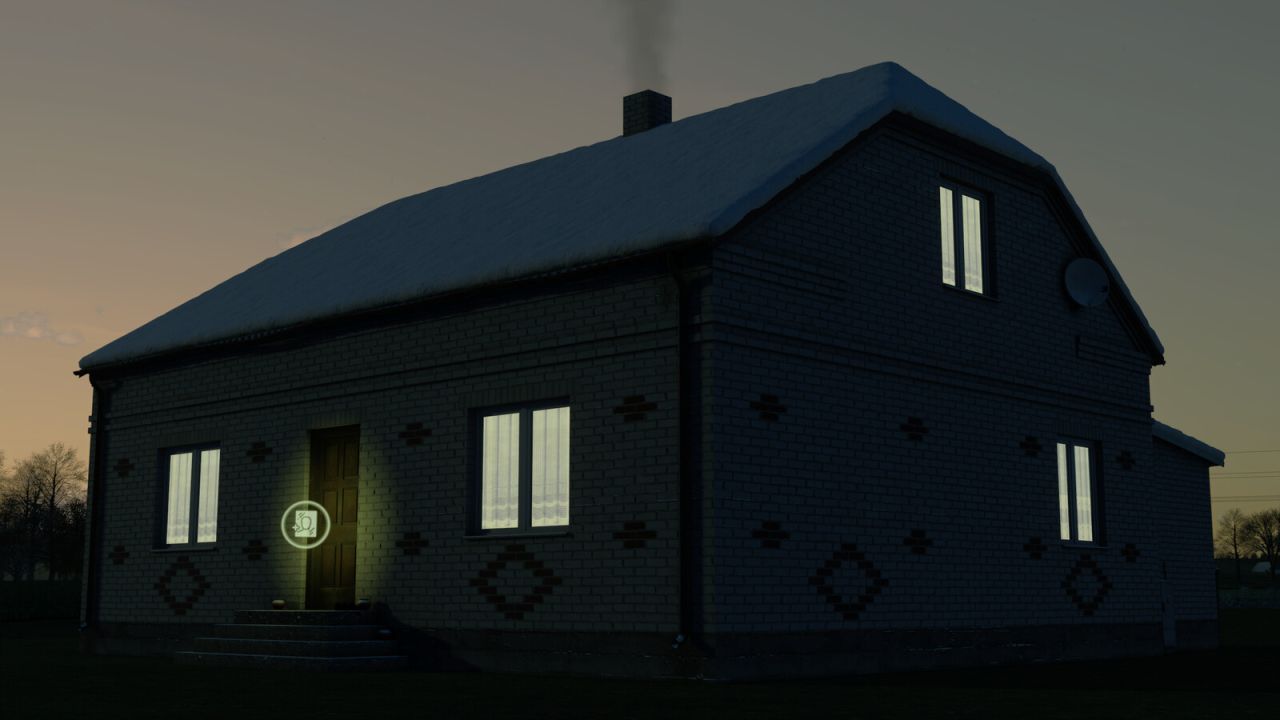 Будинок Polish White Brick House для Farming Simulator 25