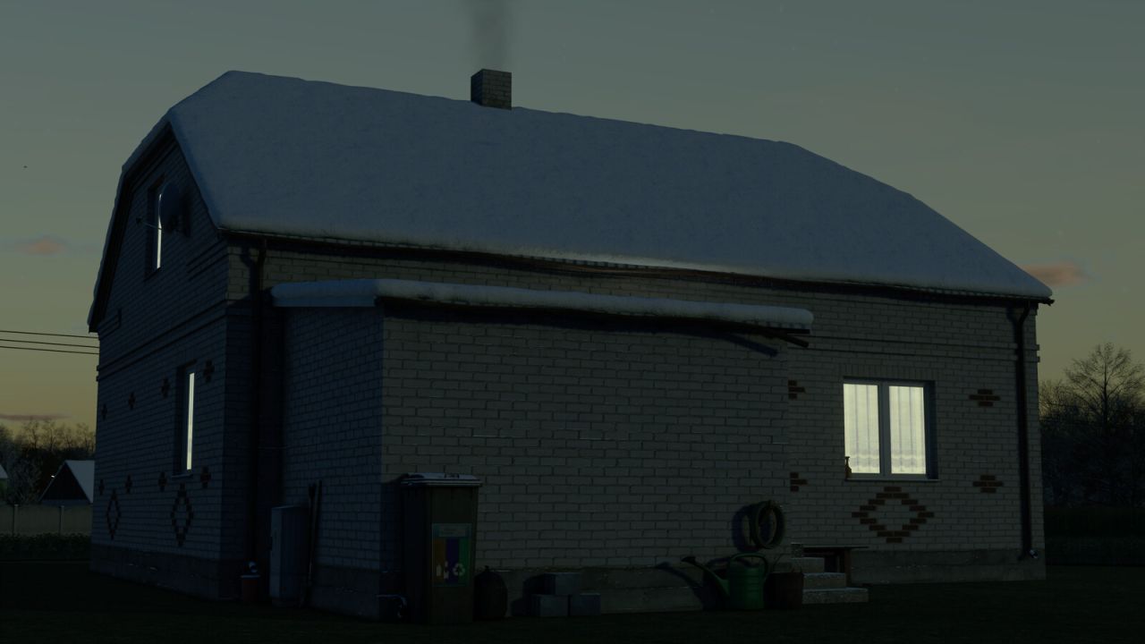 Будинок Polish White Brick House для Farming Simulator 25