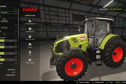 Потужний Європейський Трактор CLAAS AXION 800–870 EU для Farming Simulator 25 — 3